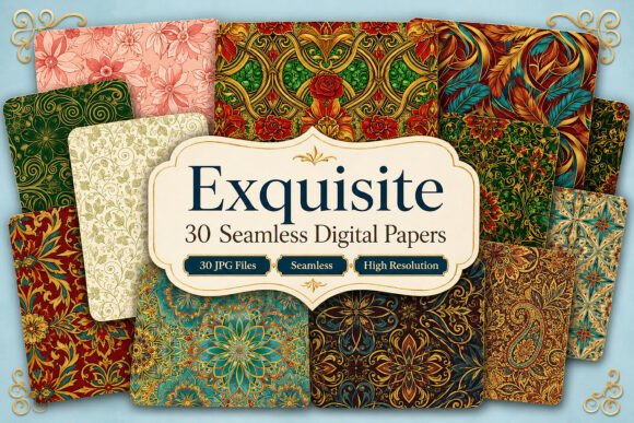 Download Exquisite Seamless Digital Bundle - Exquisite Collection