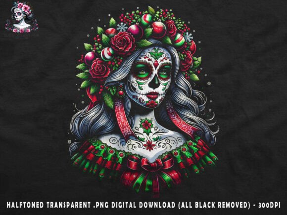 Download Christmas Day of the Dead Sugar Skull - Christmas day Collection